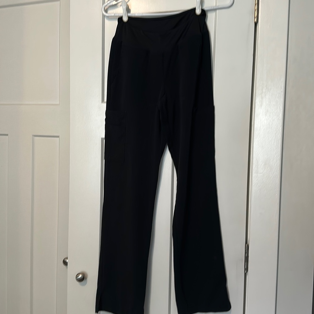 MARVELLA | White Cross Black Scrub Pants